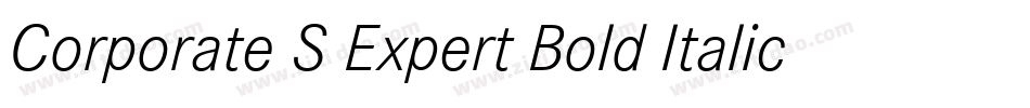 Corporate S Expert Bold Italic OsF字体转换